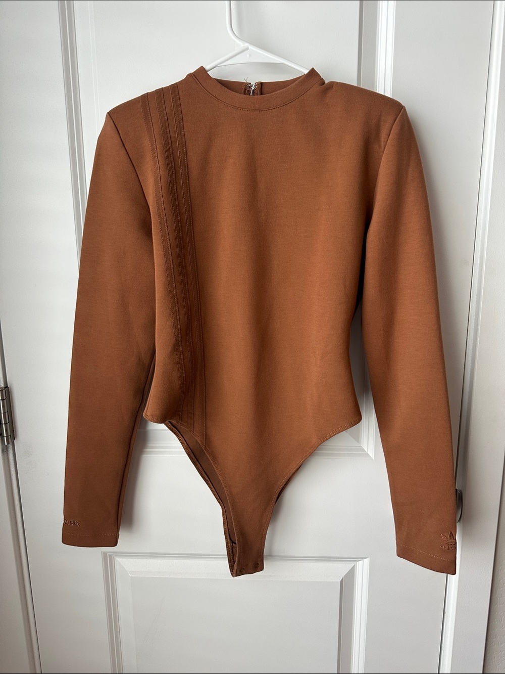Ivy Park x Adidas Long Sleeve One-Piece Bodysuit in Chestnut Brown